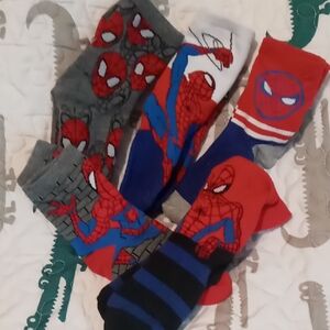 Spider-Man Kids Socks Set - Red, Blue, Gray